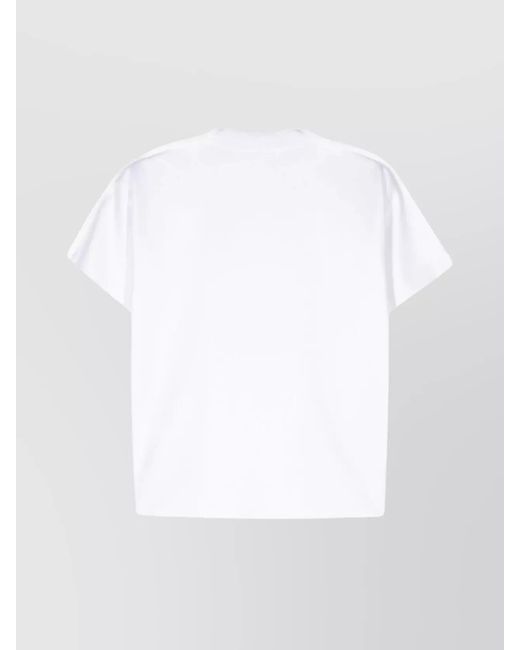 Junya Watanabe White Open-Knit Panelled Crew-Neck Short-Sleeve T-Shirt