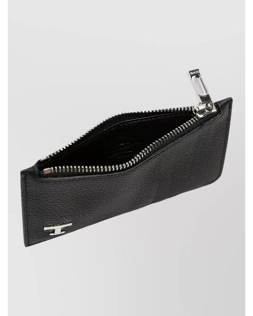 Tod's Black Leather Card Holder for men