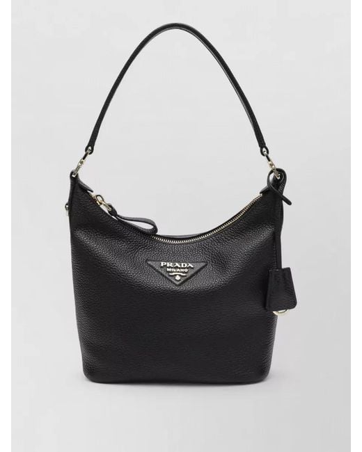 Prada Black Shoulder Bag Tone Hardware Top Handle