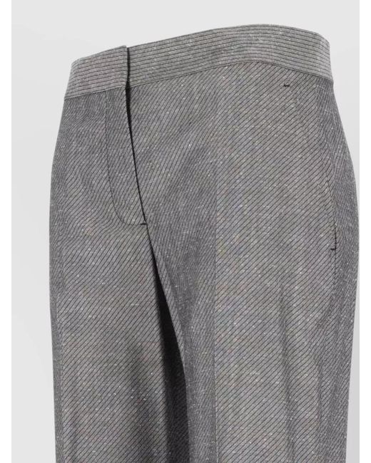 Stella McCartney Gray Twill Straight Leg Trousers
