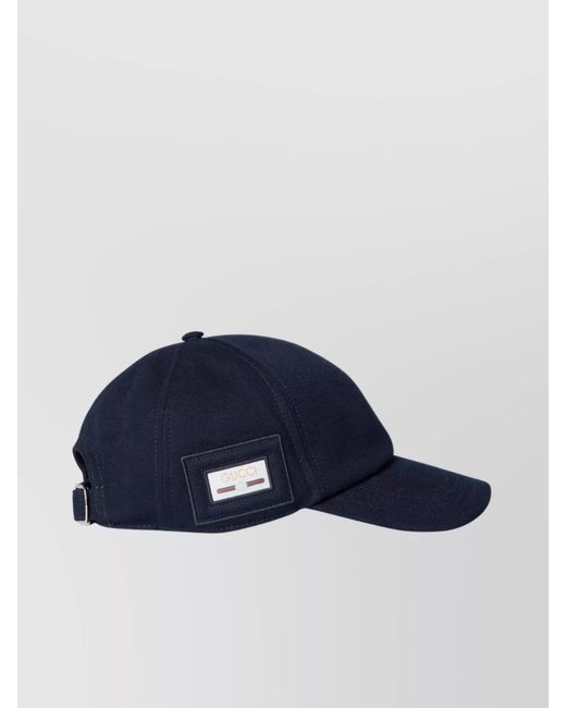 Gucci Blue Cotton Baseball Cap for men