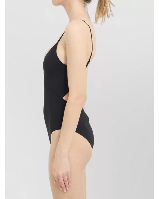 Zimmermann Black Cutout V-Neck Swimsuit