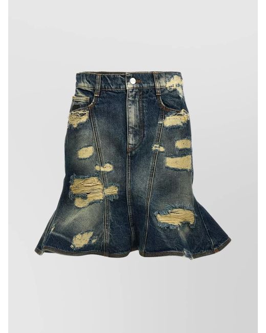 Marc Jacobs Blue Cotton A-Line Skirt