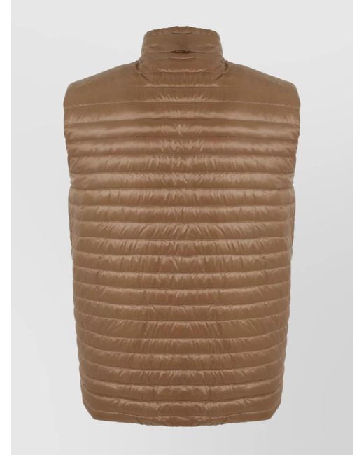 Herno Brown Nylon Reversible Gilet for men