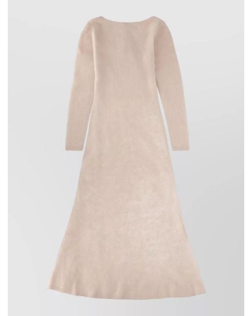 THE GARMENT Pink Roma Knit Maxi Dress Long Sleeves