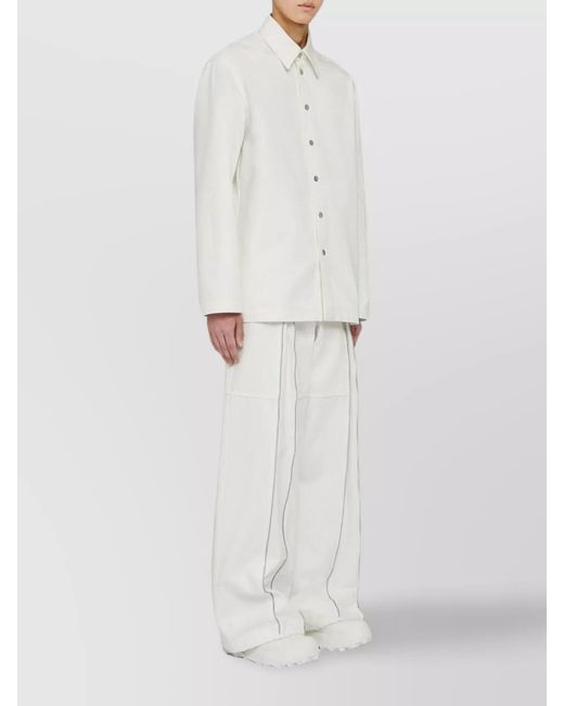 Jil Sander White Denim Shirt for men