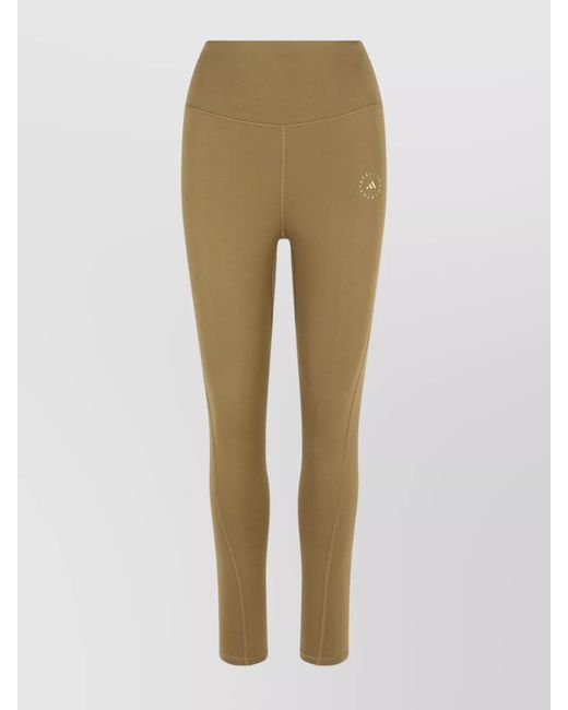 Adidas By Stella McCartney Natural High-Rise Logo Leggings