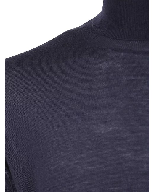 Filippo De Laurentis Blue Turtleneck Wool Jumper for men