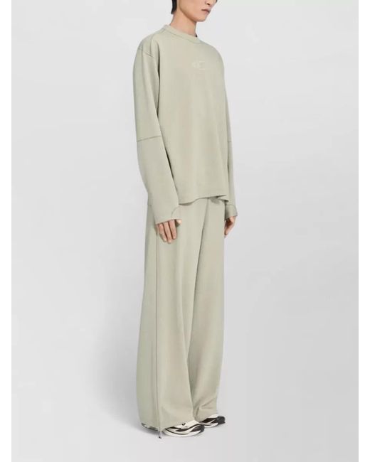 MM6 by Maison Margiela White Relaxed Fit Long Sleeve Round Neck Top for men