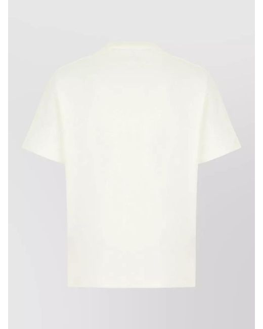 Palm Angels White Cotton Logo Print Short Sleeve T-Shirt for men