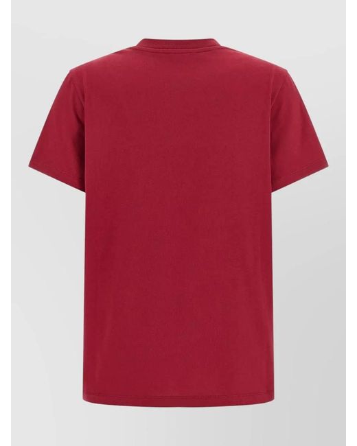 Moncler Cotton Ribbed Crew Neck Logo-Embroidered T-Shirt
