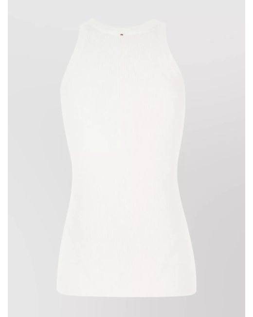 Sportmax White Viscose-Blend Tank Top