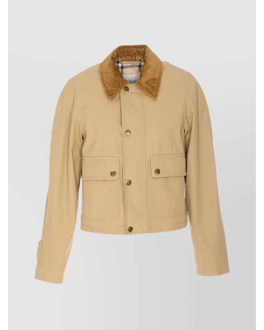 Burberry Natural Organic Cotton Cropped Jacket