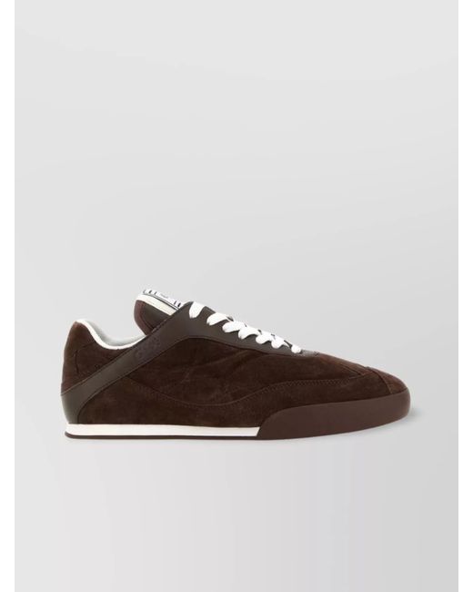 Chloé Brown Suede Low-Top Kick Sneakers