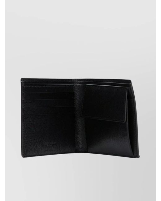 Saint Laurent Black Leather Bifold Wallet for men
