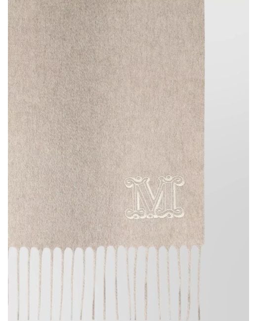 Max Mara White Cashmere Scarf