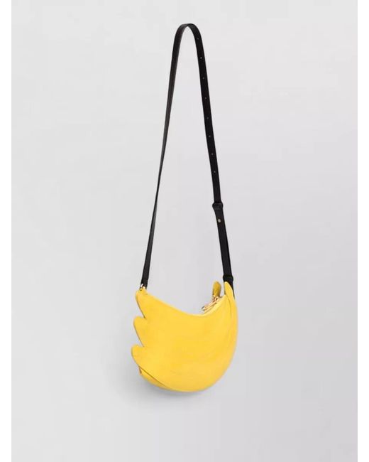 Casablanca Yellow Patent Calfskin Banana Shape Shoulder Bag