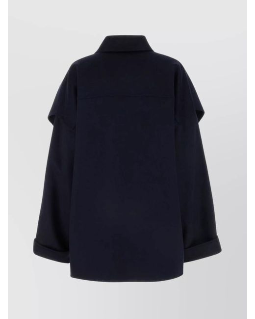 Bottega Veneta Blue Cashmere Blend Coat