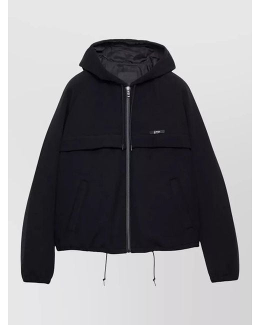 Prada Blue Technical Hooded Jacket for men