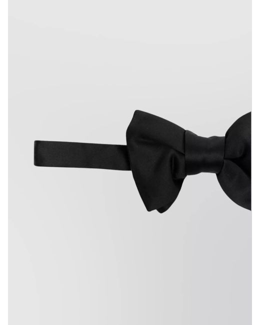Tom Ford Black Silk Satin Bow Tie Wrap Design for men