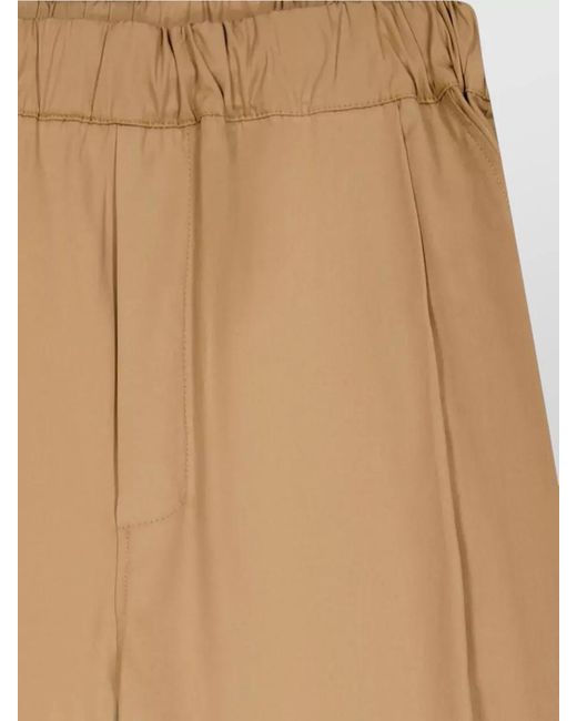 Laneus Natural Tailored Shorts Pleated Front Back Pockets for men