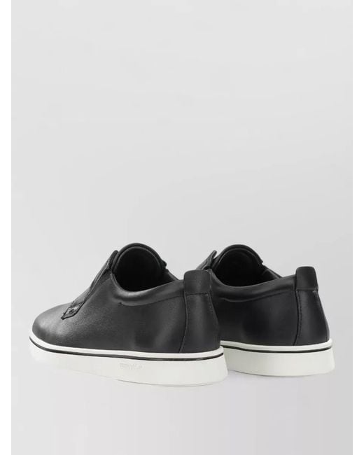 Ferragamo Gray Alfie Loafers Slip On Round Toe for men