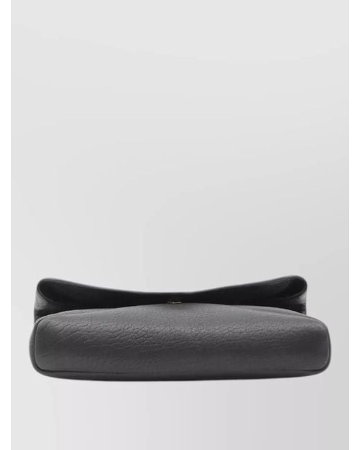 Saint Laurent Gray Envelope Medium Lambskin Clutch Bag