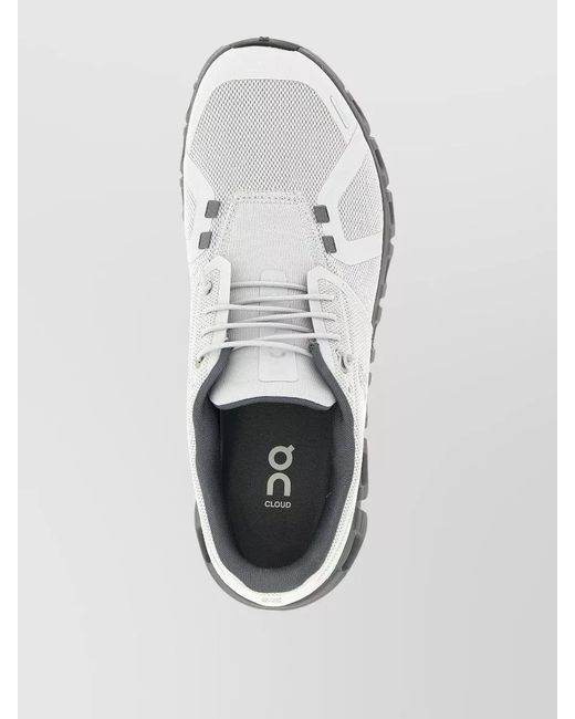 On Shoes White Cloud Runner Lace Up Mesh Sneakers for men