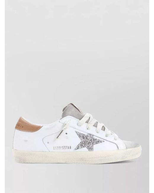 Golden Goose Deluxe Brand White Superstar Lace Up Low Top Sneakers