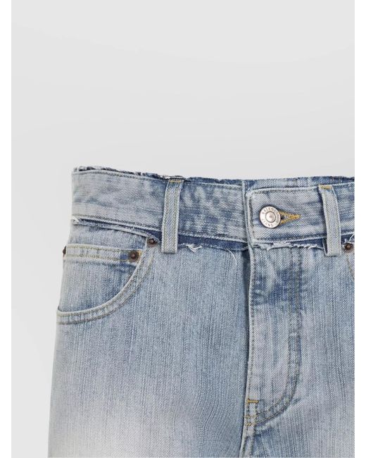 Balenciaga Blue Denim Flared Trousers
