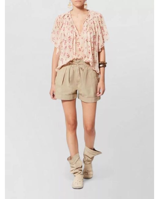 Isabel Marant Natural Knee-Length Shorts