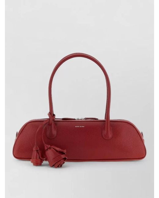 Magda Butrym Red Rose Leather Shoulder Bag