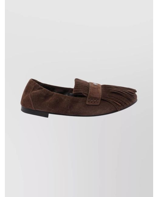 Tory Burch Multicolor Suede Fringe Loafers