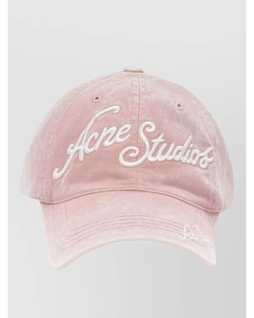 Acne Pink Baseball Hats Adjustable Strap Curved Brim for men