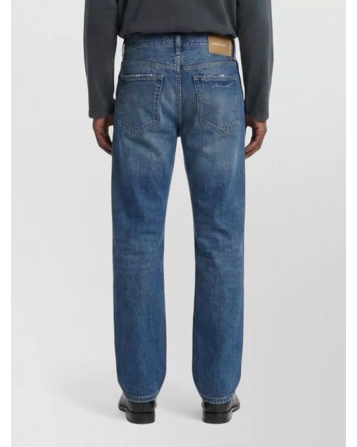Haikure Blue Denim Mid-Rise Regular-Fit Jeans for men