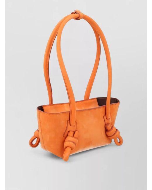 Hereu Orange Mini Fleca Rectangular Shoulder Bag Double Handles