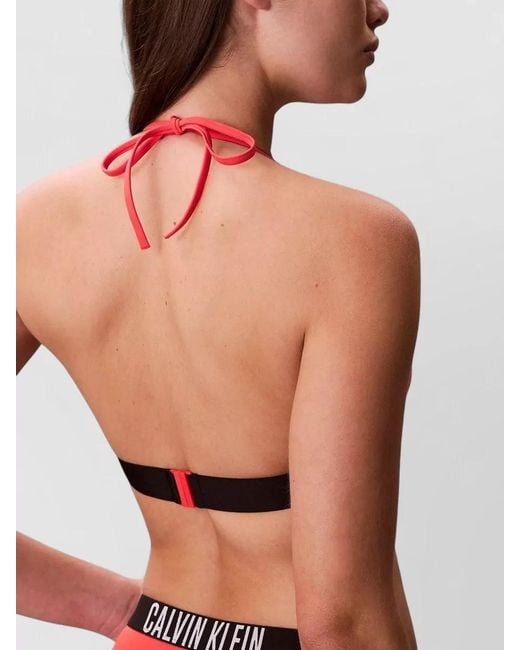 Calvin Klein Red Halter Triangle