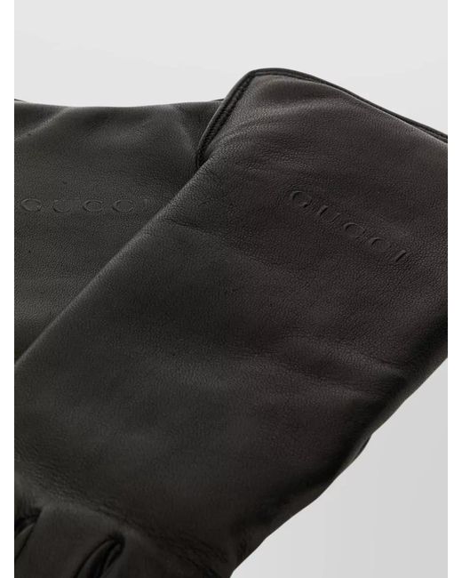 Gucci Black Leather Gloves