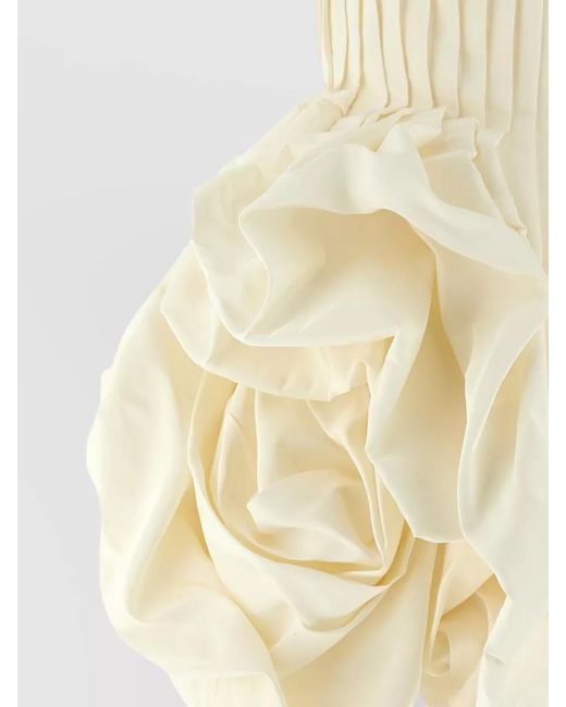 Carolina Herrera Natural Silk Mini Dress
