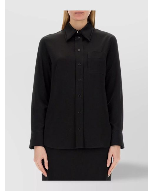 Lanvin Black Crepe De Chine Shirt