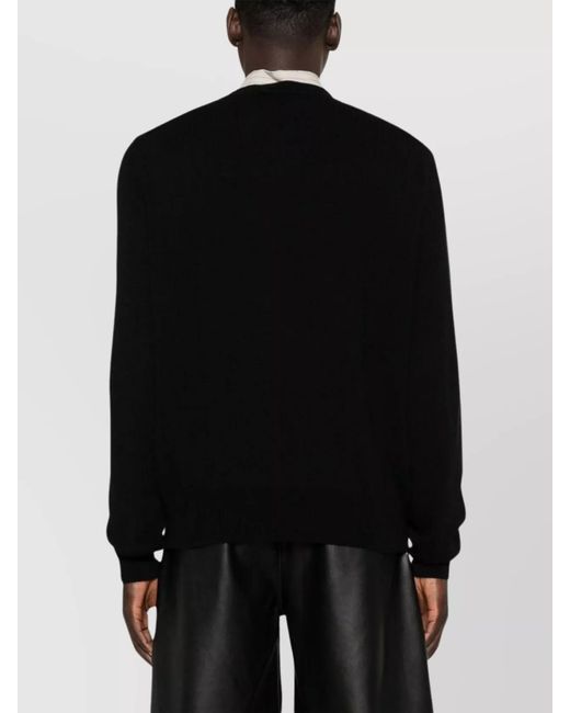 Vivienne Westwood Black Cashmere Blend Fine Knit Crew Neck Jumper for men