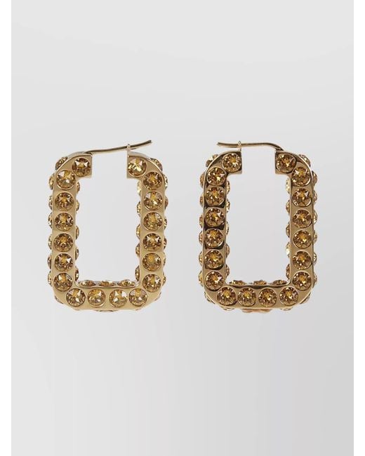 AMINA MUADDI Metallic Crystal-Embellished Hoop Earrings