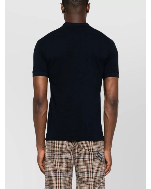 Comme des Garçons Blue Cotton Logo Polo Shirt for men