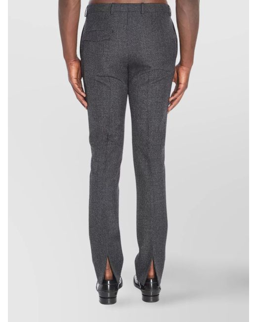 Gucci Gray Mouline' Wool Pants for men