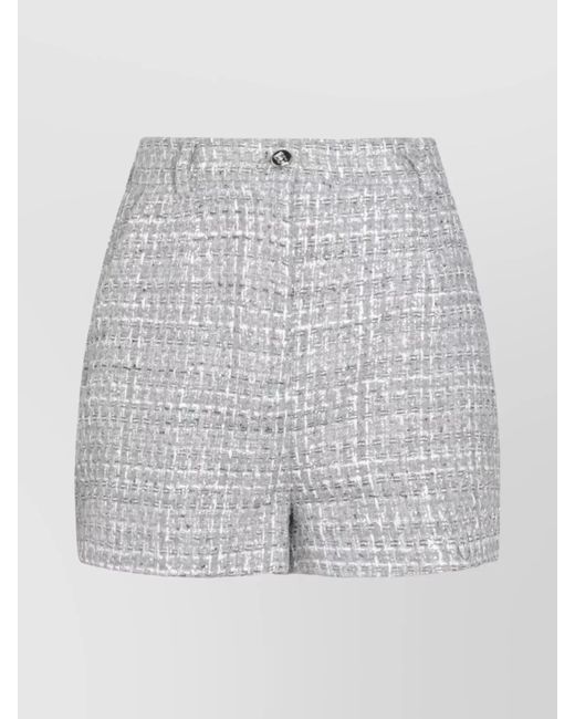 Dolce & Gabbana Gray Embroidered Tailored Shorts