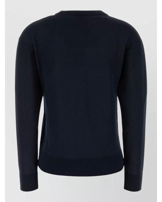 Bottega Veneta Blue Knit Cardigan Long Sleeves Round Neck