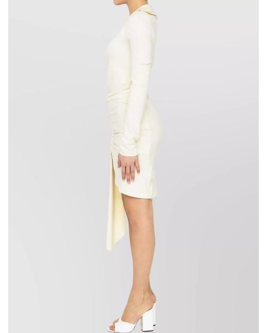 Off-White c/o Virgil Abloh White Draped Asymmetric Maxi Dress