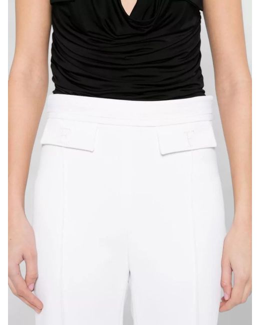 Elisabetta Franchi White Wide-Leg Trousers