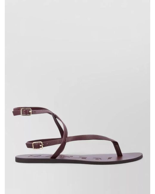 Manebí Multicolor Strappy Leather Thong Flat Sandal