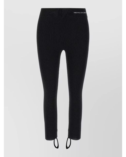 Nensi Dojaka Black Sadie Leggings Elastic Waistband Ribbed Stirrup